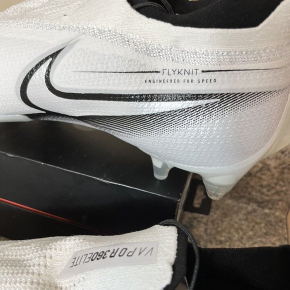 Nike Vapor Edge 360 Elite Flyknit Detachable Cleats White Mens Size 14 Wide - Picture 3 of 10